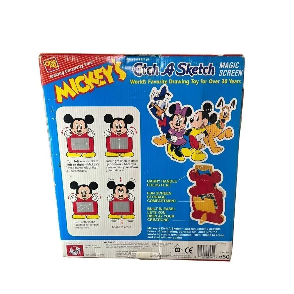 Vintage Etch A Sketch Mickey Mouse Disney 1991 Ohio Art New in Box